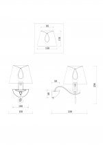 Настенный светильник бра Freya FR2001WL-01G Monique