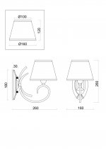 Настенный светильник бра Freya FR2013WL-01G Gisela
