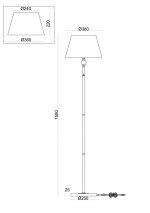 Напольный светильник (торшер) Freya FR2190FL-01N Rosemary