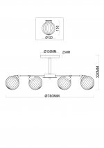 Люстра Freya FR5041PL-08BS Daisy