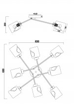 Потолочный светильник Freya FR5095CL-08G Isabella