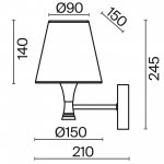 Настенный светильник (бра) Freya FR5098WL-01BBS Perfetto