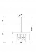 Подвесной светильник Freya FR5104PL-06BS3 Porto