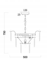 Люстра Freya FR5143PL-07G Hloya