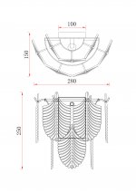 Настенный светильник бра Freya FR5143WL-01G Hloya