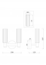Настенный светильник (бра) Freya FR5167WL-02BS Ambra