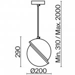 Подвесной светильник Freya FR5181PL-01BS Element