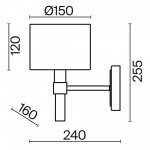 Светильник настенный бра Freya FR5186WL-01BS