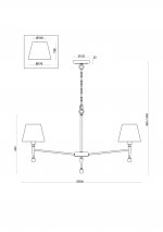 Подвесной светильник Freya FR5190PL-07BS1 Rosemary