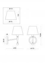 Светильник настенный бра Freya FR5190WL-01BS