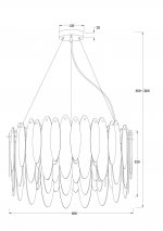 Подвесной светильник Freya FR5217PL-08FG Lucrecia