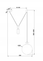 Подвесной светильник Freya FR5221PL-01BS Impulse