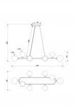 Подвесной светильник Freya FR5222PL-08B Globos