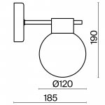 Настенный светильник (бра) Freya FR5233WL-01BS Gatsby