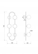 Настенный светильник (бра) Freya FR5233WL-04BS1 Inversion