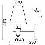 Настенный светильник (бра) Freya FR5371WL-01BS Pietra