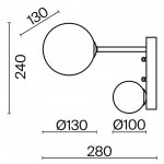 Настенный светильник (бра) Freya FR5376WL-02B Sphirity