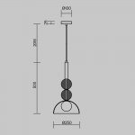 Подвесной светильник Freya FR5482PL-01BS1 Sunspot