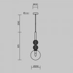 Подвесной светильник Freya FR5482PL-01BS2 Sunspot