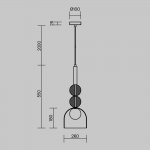 Подвесной светильник Freya FR5482PL-01BS Sunspot