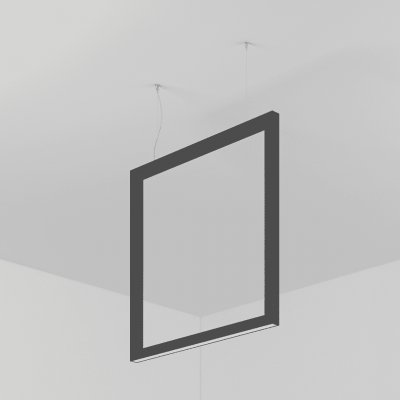 Светильник FRAME (подвесной) (HxL) 1200х400. Профиль 45х45. LED 12W Estetta FRAME-120х40-12-WH-NW