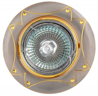 Светильник FT 189 SNG MR16 сатин-никель+золото