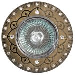 Светильник FT 194 GAB MR16 бронза со стразами