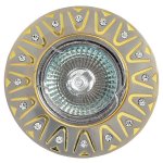 Светильник FT 196 SNG MR16 сатин-никель+золото со стразами