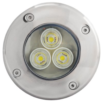 Светильник FT 904 LED 220В 3*1Вт 6500 К, встраиваемый грунтовый IP65, алюминий