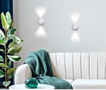 Настенный светильник бра Ambrella FW130 WH/S белый/песок LED 3000K 10W D100*100 WALLERS