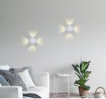 Настенный светильник бра Ambrella FW134 WH/S белый/песок LED 3000K 12W D100*100 WALLERS