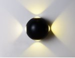 Настенный светильник бра Ambrella FW135 BK/S черный/песок LED 4200K 12W D100*100 WALLERS