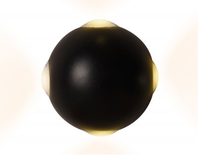 Настенный светильник бра Ambrella FW135 BK/S черный/песок LED 4200K 12W D100*100 WALLERS Настенный светильник бра Ambrella FW135 BK/S черный/песок LED 4200K 12W D100*100 WALLERS