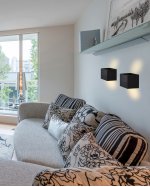 Настенный светильник бра Ambrella FW138 BK/S черный/песок LED 3000K 10W 100*100*100 WALLERS