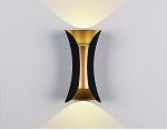 Настенный светильник бра Ambrella FW193 BK/GD/S черный/золото/песок LED 4200K 10W 100*200*85 WALLERS