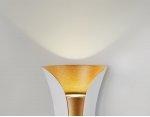 Настенный светильник бра Ambrella FW194 WH/GD/S белый/золото/песок LED 4200K 10W 100*200*85 WALLERS