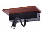 Настенный светодиодный светильник с выключателем, USB портом и полкой Ambrella FW291 FW