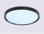 Потолочный светодиодный светильник с высокой степенью защиты IP54 Ambrella FZ1248 BK черный IP54 30W 5000K D380*60 (Без ПДУ)