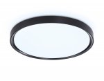 Потолочный светодиодный светильник с высокой степенью защиты IP54 Ambrella FZ1248 BK черный IP54 30W 5000K D380*60 (Без ПДУ)