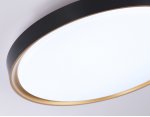 Потолочный светодиодный светильник с высокой степенью защиты IP54 Ambrella FZ1249 BK/GD черный/золото IP54 45W 5000K D480*60 (Без ПДУ)