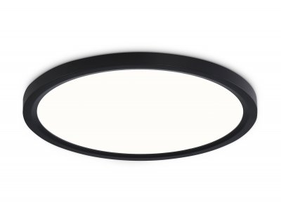 Светильник светодиодный ультратонкий 3000K-6500K с CCT-переключателем Ambrella FZ1906 BK черный IP54 26W 3000K-6500K CCT-переключатель D370*25 (Без ПДУ)