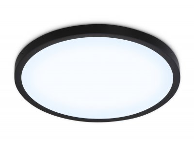 Светильник светодиодный ультратонкий с высокой степенью защиты IP54 Ambrella FZ1957 BK черный IP54 26W 5000K D370*15 (Без ПДУ)