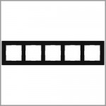 Рамка на 5 постов (черный) WL01-Frame-05 Werkel