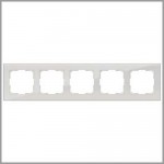 Рамка на 5 постов (дымчатый, стекло) WL01-Frame-05 Werkel