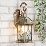 Светильник уличный настенный Elektrostandard Fenix черное золото