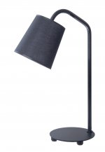 Настольная лампа Flamingo T1 12 02g, Металл (черный) /Ткань (черная),D22/H66,1xE14
