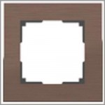 Рамка на 1 пост (коричневый алюминий) WL11-Frame-01 Werkel