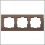 Рамка на 3 поста (коричневый алюминий) WL11-Frame-03 Werkel