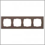 Рамка на 4 поста (коричневый алюминий) WL11-Frame-04 Werkel