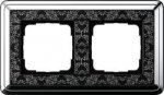 Gira ClassiX Art Хром/Черный Рамка 2-ая (G212682)